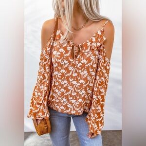 Too Sweet Floral Cold Shoulder Top